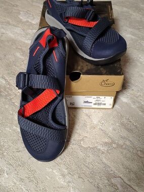 Chaco Men's Navy and Orange Strap Sport/Water Sandals